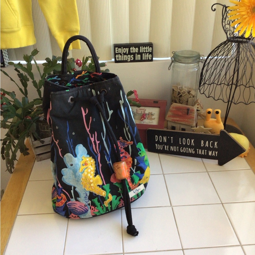 ‘Paul Brent-Coastal Life’ Colorful Canvas Sling